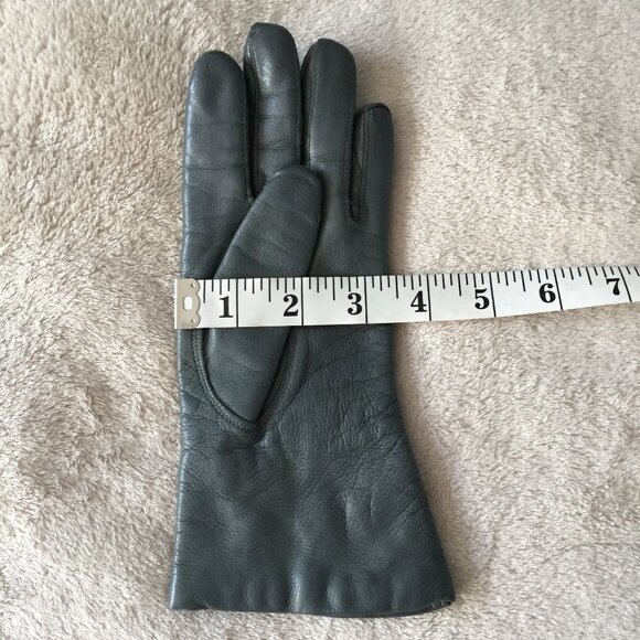 LOUIS FISCHL grey leather gloves - Picture 7 of 8